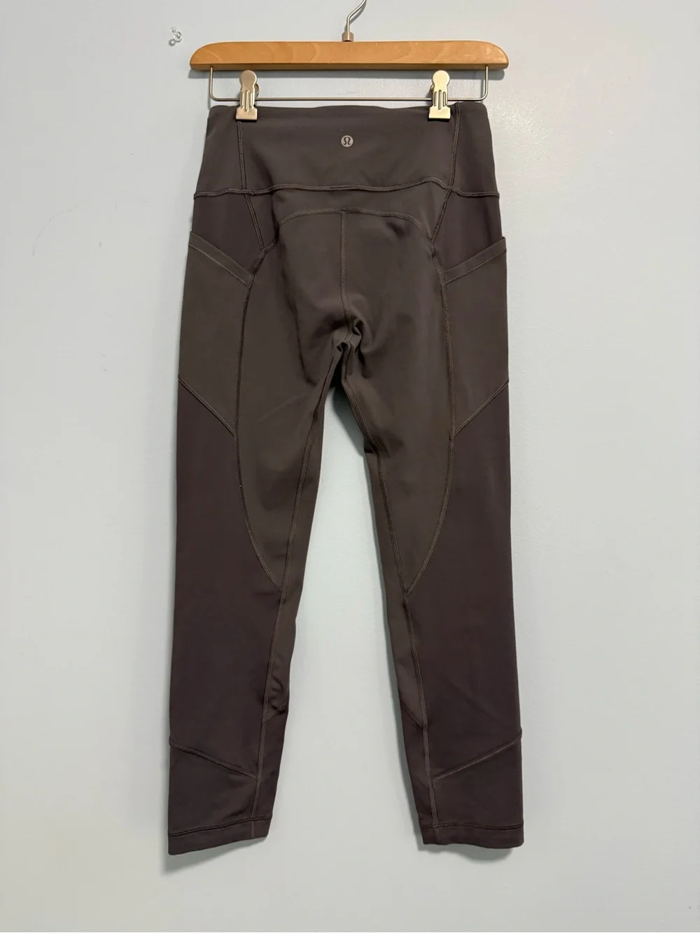 Lululemon All The Right Places Crop Leggings Gray Size 6 23” Side Pockets
